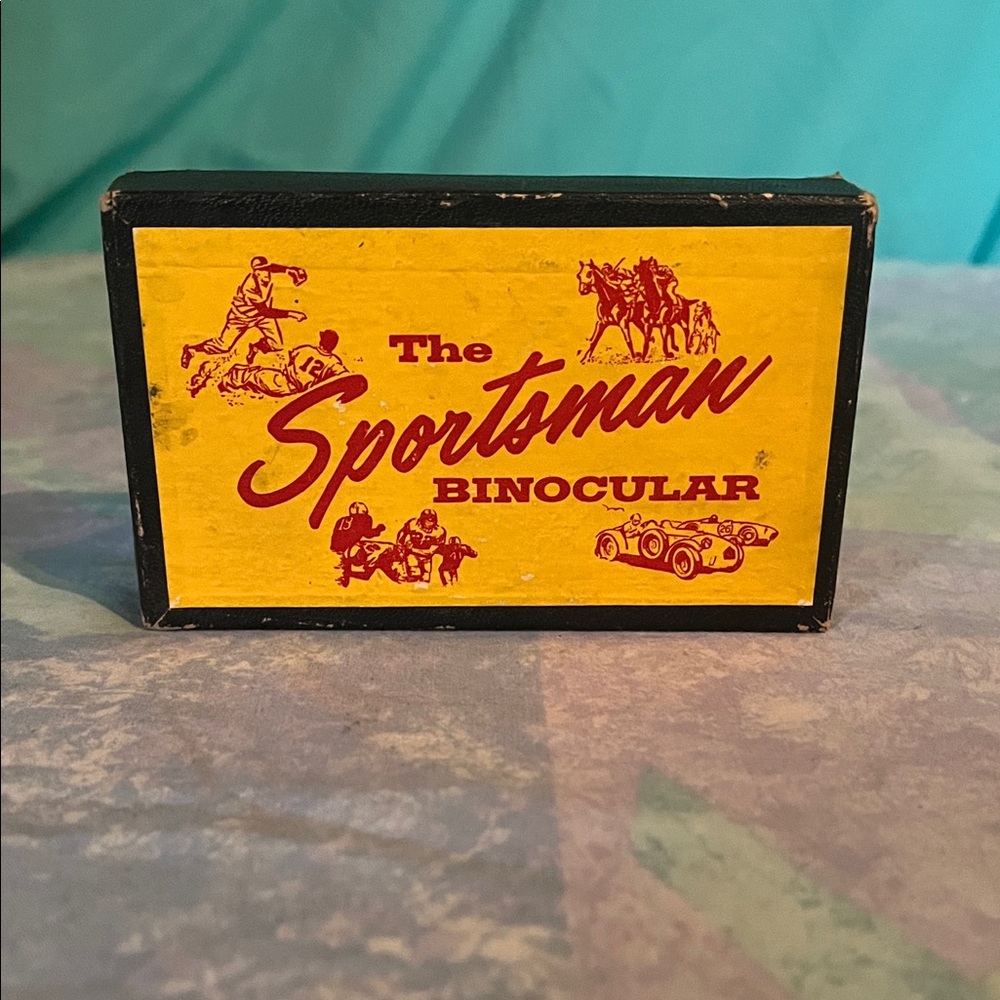 Vintage Sportsman Binocular Box plus Binoculars Working Condition